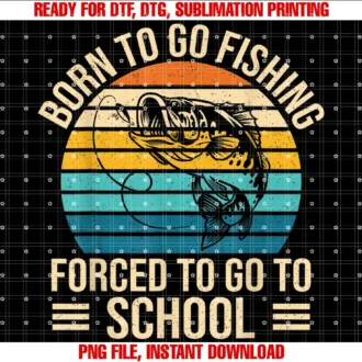 Fishing Shirts for Men Boys Funny Fishing Teeborn to Go Fishing Forced School Funny Fishing Boys Kids Men Tee
