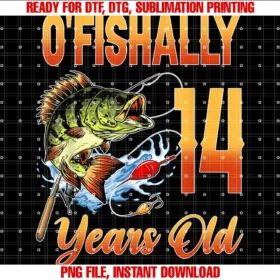 Fishing Theme 14 Year Old Kids Birthday Giftofishally 14 Years Old Fishing Themed 14th Bday Kid Party Tee