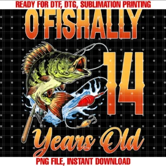Fishing Theme 14 Year Old Kids Birthday Giftofishally 14 Years Old Fishing Themed 14th Bday Kid Party Tee