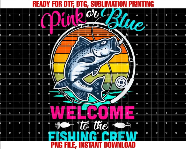 Fishinggender Reveal Fishing Pink or Blue Welcome to Fishing Crew Tee