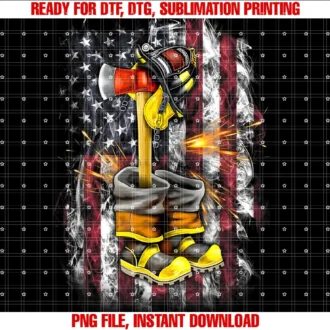 Flame Usa Flag Hatchet Firefighter Face Mask Themeflaming American Flag Protective Clothing Firefighter Lovers Tee
