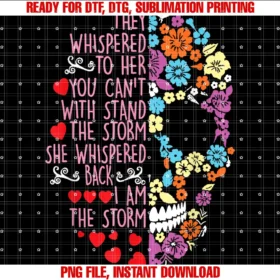 Floral Motivational Quote Strong Womancolorful Flower Skull Inspirational Tee