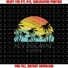 Florida Key Teeskey Biscayne Florida Beach Retro Souvenir Summer Keys Surf Tee