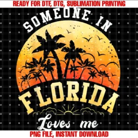 Florida Travel Vacation Loves Us State Teessomeone in Florida Loves Me Tee