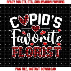 Florist Valentines Daycupids Favorite Florist Funny Valentines Day Tee