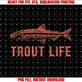 Fly Fishing Collectivetrout Life Blue Unisex Adults Short Sleeve Tee