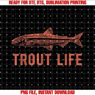 Fly Fishing Collectivetrout Life Blue Unisex Adults Short Sleeve Tee
