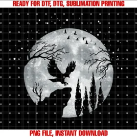 Flying Bald Eagle Night Sky Silhouette Eaglesflying Bald Eagle Night Sky Silhouette Eagles Eagle PNG, Sublimation Design