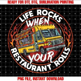 Food Truck Vibes Company Nycfood Truck Owner Staff Worker Manager Restaurant Rolls Chef Tee