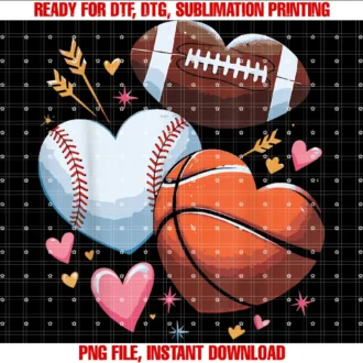 Football Basketball Baseball Are My Valentineheart Football Basketball Baseball Valentines Day Boys Mens Tee