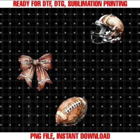 Football Coquette Bow Football Mom Game Daywomen Girls Kids Tee