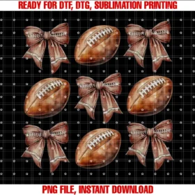 Football Coquette Bow Football Season Game Dayhalloween Tee