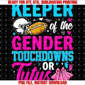 Football Gender Reveal Decorations Baby Shower Cotouchdown or Tutus Funny Keeper of Gender Baby Reveal Party Tee