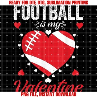 Football is My Valentine Funny Clothes Teefootball is My Valentine Heart Baby Boys Kids Men Teen Youth Tee