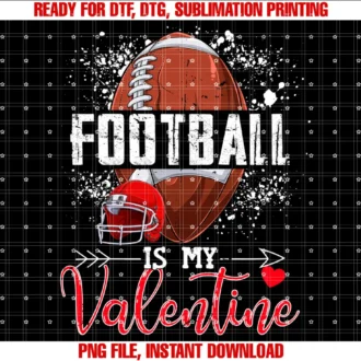 Football Lovers Players Happy Valentines Day Teeretro Football is My Valentine Football Ball Valentines Day Tee