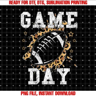 Football Outfits for Football Fans Loverfootball Women Leopard Print Football Fan Football Game Day Tee