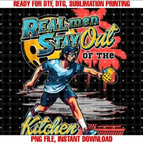 Four1nine Pickleball Officialreal Men Stay Out of the Kitchen Pickleball Funny Fan Gag Tee