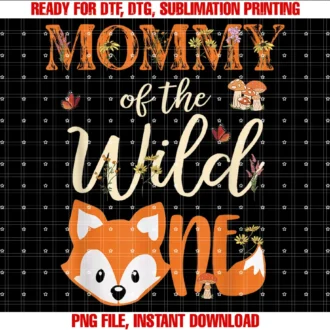 Fox 1st Birthday Decorations Gifts for Familymommy of the Wild One Birthday Girl Fox Lover Mom Mother Tee