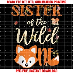 Fox 1st Birthday Decorations Gifts for Familysister of the Wild One Birthday Girl Fox Lover Cottagecore Tee