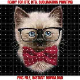 Fox Republicst Shirt Smart Looking Siamese Cat Nerd Eyeglass Bow Tie Tee