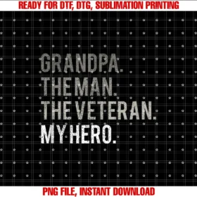Fox3 Veteran Dad Shirtsgrandpa the Man the Veteran My Hero Dad Tee
