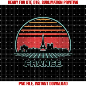 France Retro Vintage 80s Style Tee