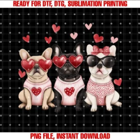 French Bulldog Valentines Day Heartpet Dog Animal Lover Tee