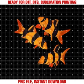 Freshwater Fish Funclown Loach Fish Aquarium Shirt Tiger Botia  PNG, Sublimation Design