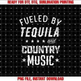 Fueled by Tequila and Country Music Gift Shirtfueled by Tequila and Country Music Gift for Country Lovers Tee