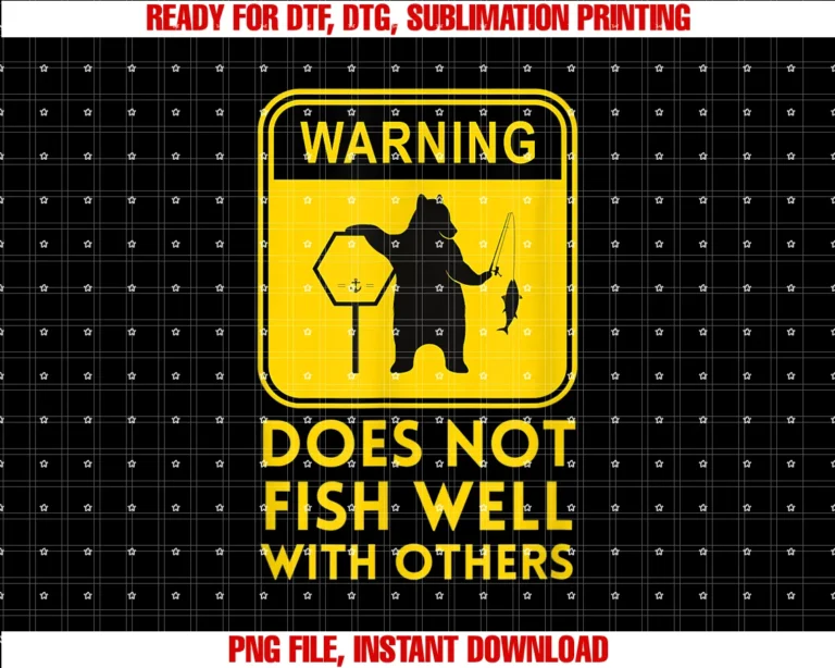 Fun Fishing Tees and Apparelwarning Does Not Fish Well With Others Fun Fishing Tee