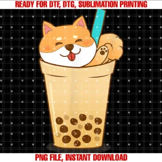 Fun Gifts for Boba Tea Loversboba Tea Bubble Tea Kawaii Cute Japanese Tea Lover Gift Dog Tee