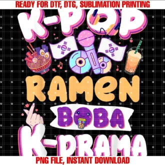 Funny Asian Culture Lover Gift Tee Korean Musickpop Ramen Boba Kdrama Korean Music Cultural Lover Gift Tee