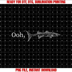 Funny Barracuda Music Scuba Diving Fishing Giftsfunny Ooh Barracuda Fishing Gift for Music and Rock Lovers  PNG, Sublimation Design