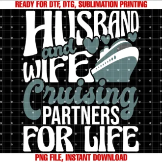 Funny Cruise Shirtshusband and Wife Cruising Partners for Life Cruiser Cruise Tee