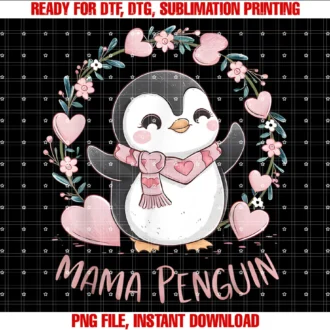 Funny Cute Penguin Gifts for Mama Mothers Daypenguin Mama Flightless Bird Lover Mothers Day Mommy Mom Tee