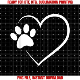 Funny Dog Lover Giftsdog Paw Heart Dog Lover Gift for Dog Moms Tee