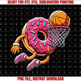 Funny Donut Dunking Basketball Food Apparelfunny Donut Dunking Basketball Food Champ Sports Donut Tee