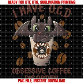 Funny Dragon Coffee Viking Tee Shirti Have Ocd Obsessive Coffee Disorder Dragon Coffee Viking Tee
