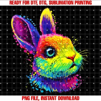 Funny Easter Bunny Giftscolorful Cute Bunny Face Design Pop Art Style Tee