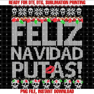 Funny Feliz Navidad Putas Tee Shirtboys Black Ugly Christmas Crew Neck Cotton 50 Polyester 50 Tee