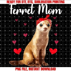 Funny Ferret Gift Ferret Lover Accessories Stuffcute Ferret Mom Design for Women Mama Mommy Ferret Lover Tee