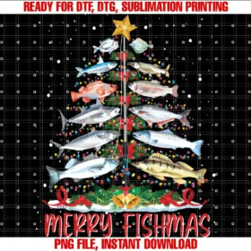 Funny Fish Fishing Rod Christmas Tree Teesfish Fishing Rod Christmas Tree Fisherman Merry Fishmas Tee