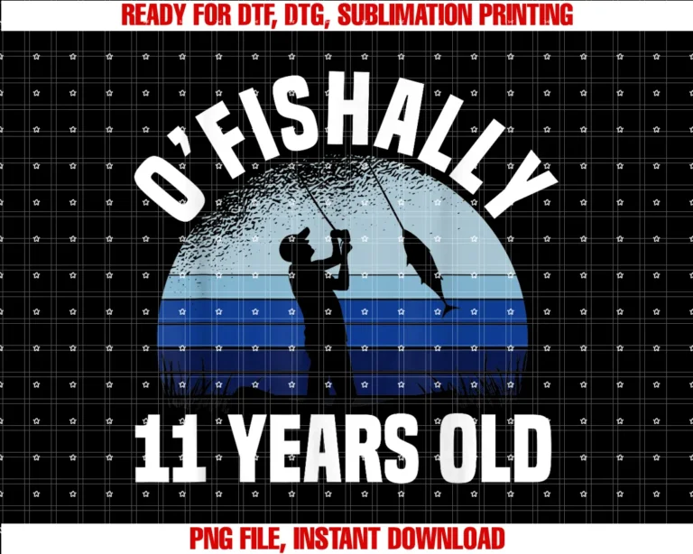 Funny Fisherman Birthday Gifts for Men and Womenofishally 11 Years Old Fisherman 11th Birthday Fishing Tee