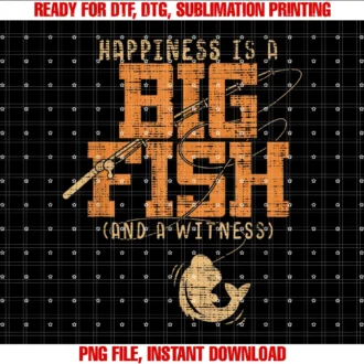 Funny Fishing Anglingshappiness is a Big Fish and a Witness Fishing Tee Tee