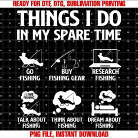 Funny Fishing Apparel for Men Boys Fishermanthings I Do in My Spare Time Fishing Boys Men Bass Fishing Tee