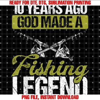 Funny Fishing Birthday Present for Fisherman10 Year Old Fishing Legend Rod 10 Birthday Fisherman Tee
