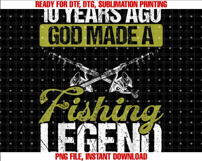 Funny Fishing Birthday Present for Fisherman10 Year Old Fishing Legend Rod 10 Birthday Fisherman Tee