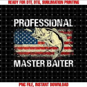 Funny Fishing Fisherman Gifts and Teesprofessional Master Baiter Retro American Flag Funny Fishing Tee