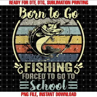 Funny Fishing Shirt Cofunny Born to Go Fishing Bass Fish Fisherman Boys Kids Tee