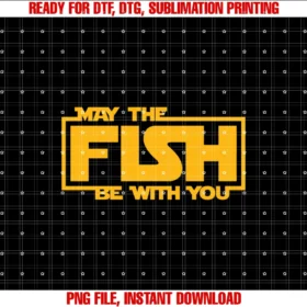 Funny Fishing Shirts for Men Women Fishermanmay the Fish Be With You Funny Fishing Tee